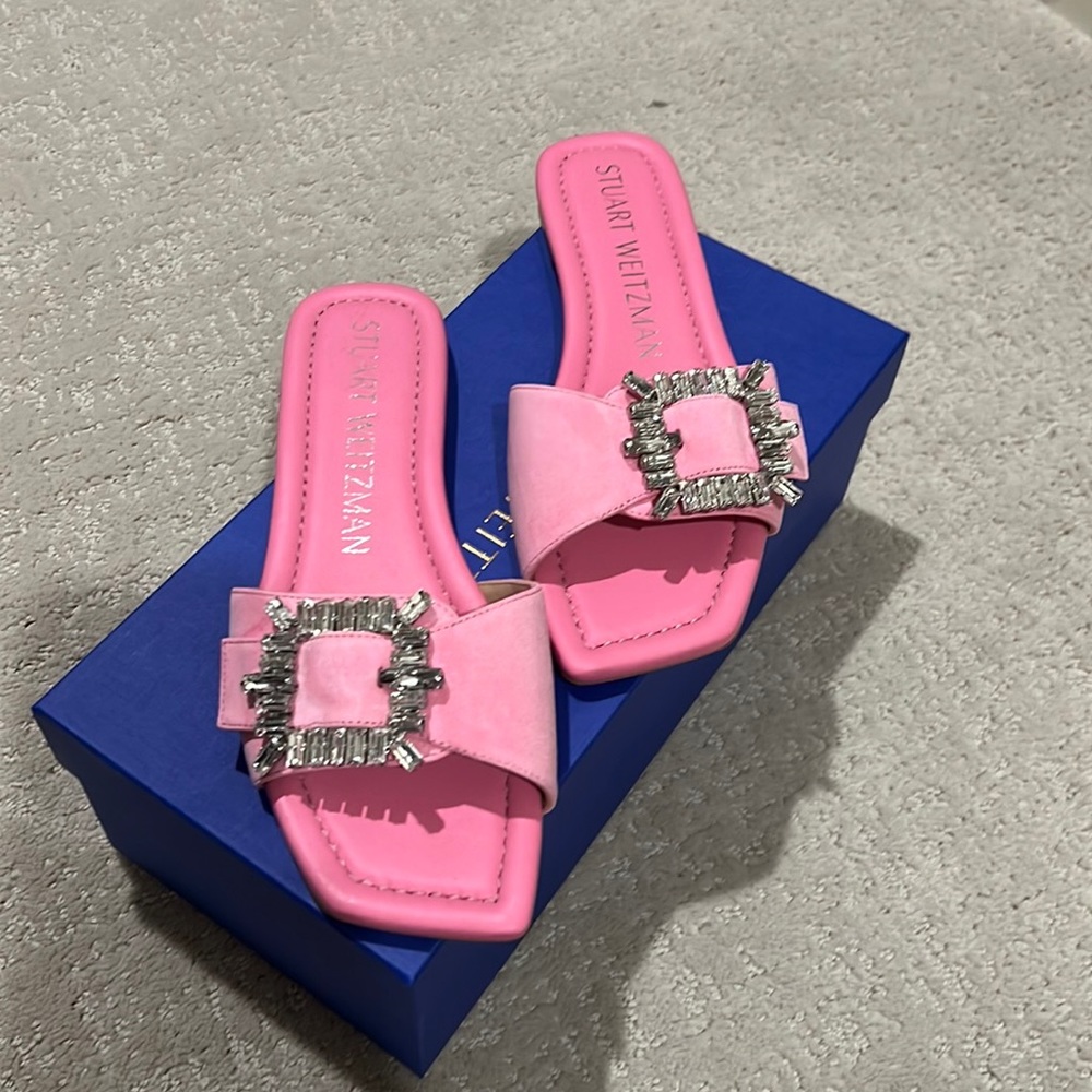 NWT STUART WEITZMAN SLIDES